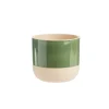 Cache-pot Sandstone en grès vert - Ø 13,3 x 11,8 cm