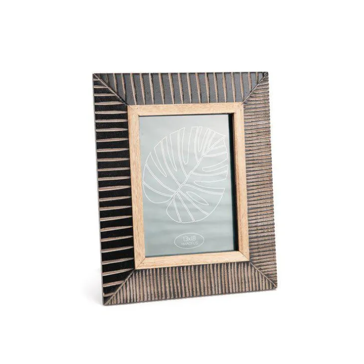 Cadre coloris noir en pin bois MDF - 27 x 21,6 x 1,8 cm