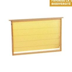 Cadre garni de cire gaufrée pour corps de ruche 47x30x2,5