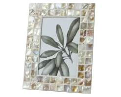 Cadre photo en capiz blanc - 16,5 x 21,5 cm