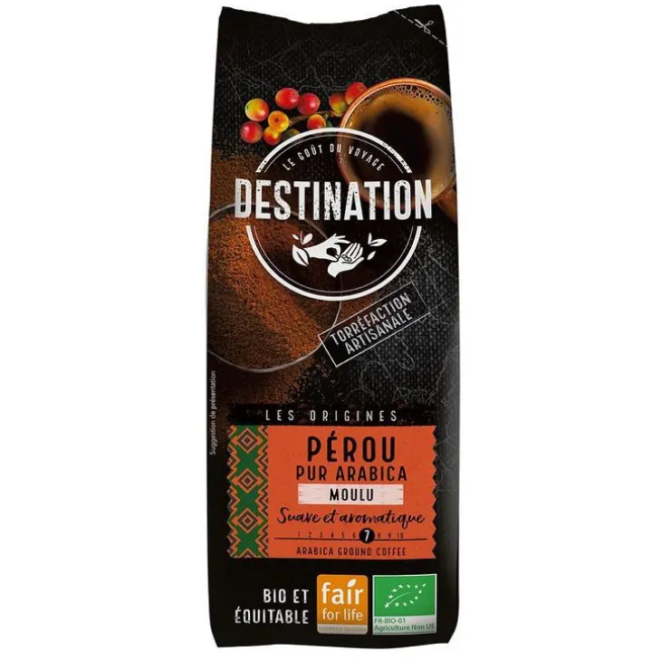 Café moulu pur arabica bio Pérou Destination - 250 g