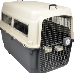 Cage de voyage nomade pour animal jusqu'à 65 kg coloris gris Flamingo - Taille XXL