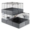 Cage habitat modulable Multipla double Ferplast - 107,5 x 72 x 96,5 cm