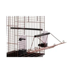 Cage ouverte pour perruche coloris noir et cuivre Flamingo Édith – 54 x 34 x 74,5 cm