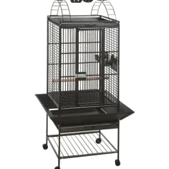 Cage perroquet pico anthracite coloris gris en acier galvanisé - 83 x 78 x 164 cm