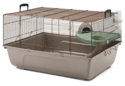 Cage pour hamster et souris à barreaux serrés coloris gris/fils cuivre Savix Jerry - 67 x 49 x 36,5 cm