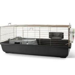 Cage pour lapin nain coloris gris Savic Nero 4 de luxe Happy Planet – 118 x 64,5 x 47 cm