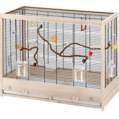 Cage pour oiseau avec armature en bois certifié FSC® Ferplast Giuletta 6