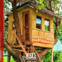 Calendrier 2025 cabane coloris multicolore Aquarupella - 30 x 30 cm