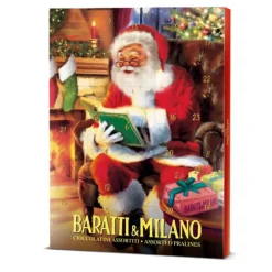 Calendrier de l'Avent en chocolat design vintage Baratti & Milano - 38 x 28 cm