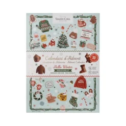 Calendrier de l'Avent figurines chocolat au lait 3D Simon Coll Hello Winter - 40 x 29 cm