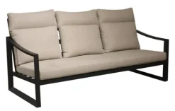 Canapé 3 places en aluminium couleur graphite/beige PROLOISIRS Prado