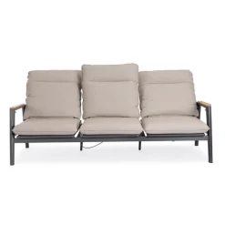 Canapé 3 places en aluminium anthracide Bizzotto Miguel Pélican