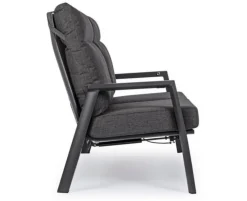 Canapé inclinable 2 places anthracite, matière durable - BIZZOTTO Kledi
