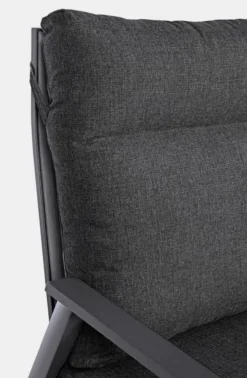 Canapé inclinable 2 places anthracite, matière durable - BIZZOTTO Kledi