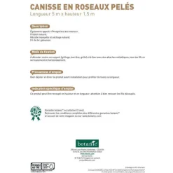 Canisse en roseaux fendus botanic® - H 150 cm x 5 m