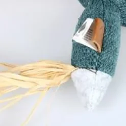 Canne à pêche pour chat coloris multicolore animal avec queue en paille D&D Home Rocco - 35 x 5 x 4 cm