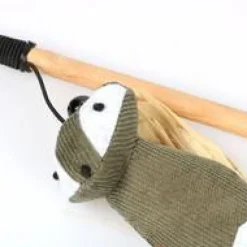 Canne à pêche pour chat coloris multicolore animal avec queue en paille D&D Home Rocco - 35 x 5 x 4 cm