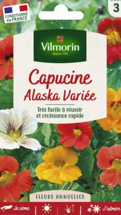 Capucine Alaska Variée Vilmorin - graines à semer