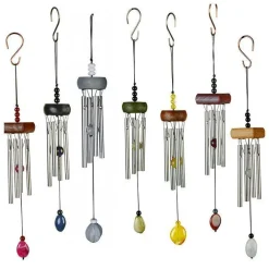 Carillon mini gemme en aluminium, H 20 X Ø 5cm