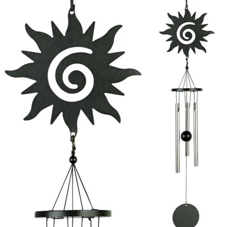 Carillon motif soleil noir - 35 cm