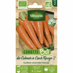 Carotte de Colmar à Cœur rouge 2 Bio - graines à semer