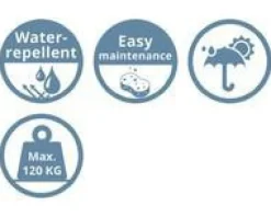 Chaise à suspendre Corsica couleur bois - 95 x 95 x 195 cm