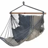 Chaise hamac coloris anthracite taupe certifié FSC® XXL Jobek Hamac Konfort - 225 x 130 cm
