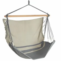 Chaise hamac coloris anthracite taupe certifié FSC® Jobek Hamac Trankil - 140 x 110 cm