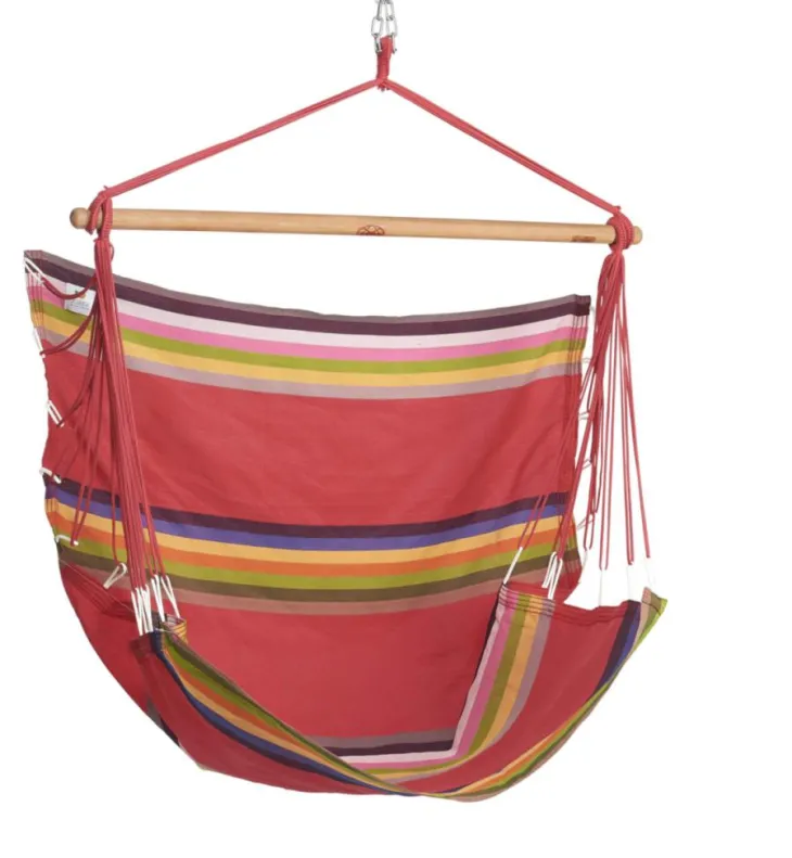 Chaise hamac coloris Ara macao Jobek Trankil - 140 x 110 cm