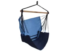 Chaise hamac coloris bleu Caraïbes en polypropylène Jobek Hamac TranKil - 140 x 110 cm