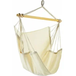 Chaise hamac coloris écru certifié FSC® Jobek Hamac TranKil - 140 x 110 cm