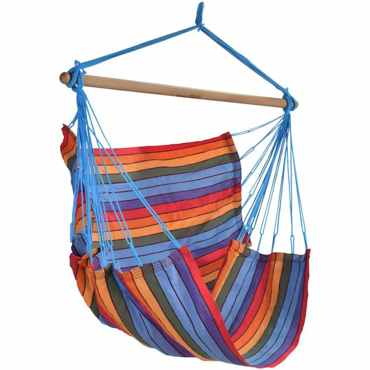 Chaise hamac coloris multicolore certifié FSC® Jobek Hamac TranKil - 140 x 110 cm