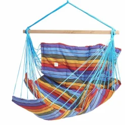 Chaise hamac coloris multicolore en polypropylène XXL Jobek Hamac Konfort - 225 x 130 cm