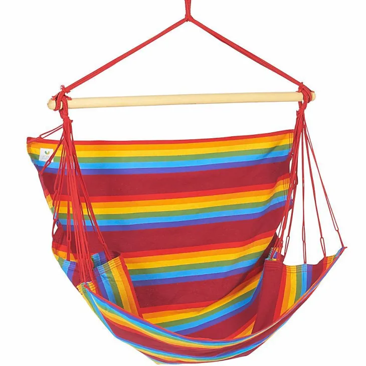 Chaise hamac coloris multicolore Fortaleza en polypropylène Jobek Hamac TranKil - 140 x 110 cm