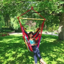 Chaise hamac coloris multicolore Fortaleza en polypropylène Jobek Hamac TranKil - 140 x 110 cm