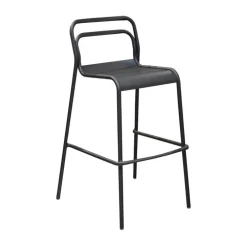 Chaise haute Oro grise en aluminium 60 x 54 x 104 cm