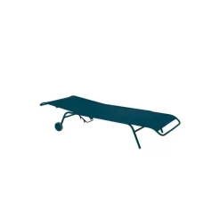 Chaise longue bain de soleil coloris noir en acier Coolside - 201 x 78 x 30 cm