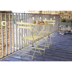 Chaise pliante Bistro jaune citron 38 x 40 x 82 cm