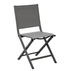 Chaise pliante en aluminium et toile textylène Proloisirs Max - 90 cm