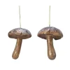Champignon à suspendre en polyrésine coloris or - 9 cm
