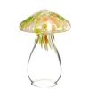Champignon décoratif à poser coloris marron en verre - 17 x 11 cm