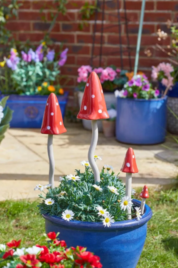 Champignon fantastique décoratif coloris rouge Smartgarden - 12 x 3 x 3 cm