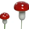 Champignon rouge à pois blancs en mousse - Ø 3 x H 4 cm