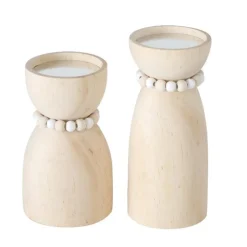 Chandelier coloris marron en bois de sapin Kianos - 17 cm