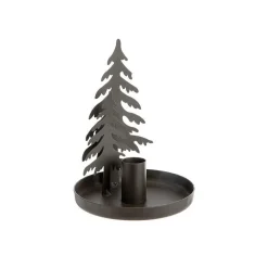 Chandelier sapin en métal noir forêt Burton - H 16 cm Ø 12 cm
