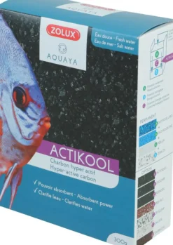 Charbon actif pour aquarium coloris noir Zolux Actikool - 600 ml