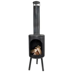 Chauffe terrasse rond noir 40 x 39 x 154 cm