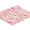 Chemin de table baies coloris rouge en coton - 50 x 150 cm