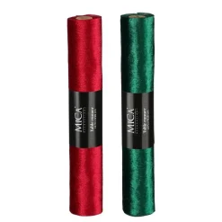 Chemin de table couleur de Noël brillant - 270 x 28 cm